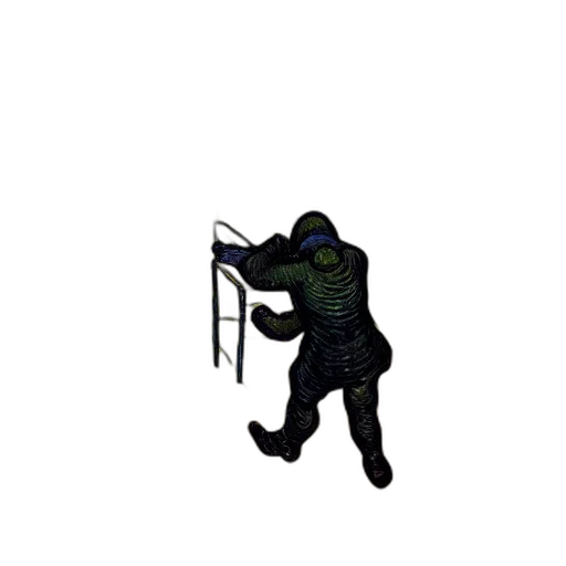 staff, jacket, weapon, creature, pixel art, concept art, 3d render, comic book art transparent PNG cut-out