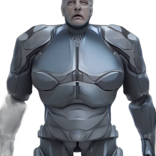 robot, concept art, 3d render, comic book art transparent PNG cut-out