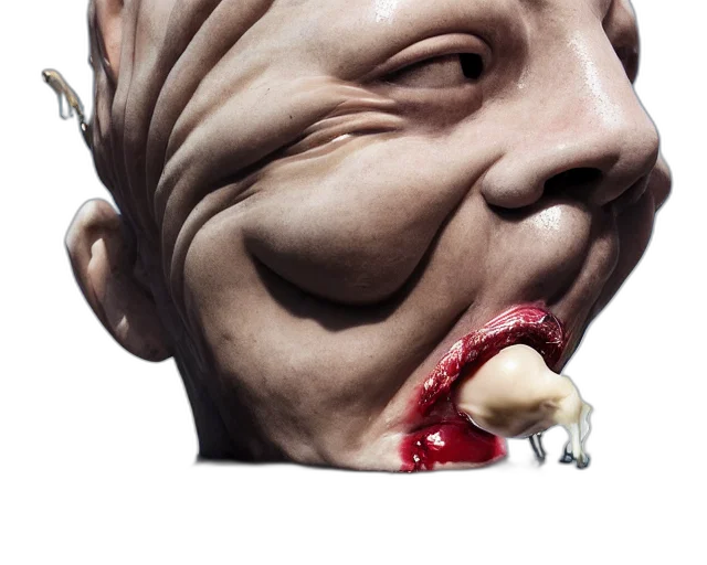 face, mask, creature, food, photorealistic, concept art, 3d render, fantasy art transparent PNG cut-out