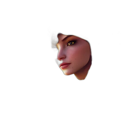 face, mask, robot, crown, 3d render, photorealistic, concept art, vaporwave transparent PNG cut-out