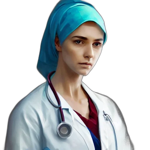 staff, face, jacket, concept art, photorealistic, pixel art, cyberpunk, blue transparent PNG cut-out