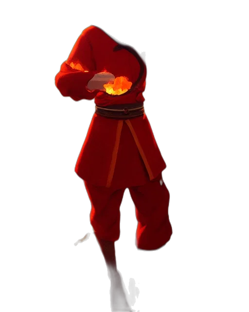 jacket, staff, mask, dragon, 3d render, concept art, pixel art, fantasy art transparent PNG cut-out