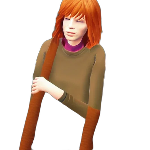 staff, jacket, creature, 3d render, concept art, photorealistic, anime, ginger transparent PNG cut-out