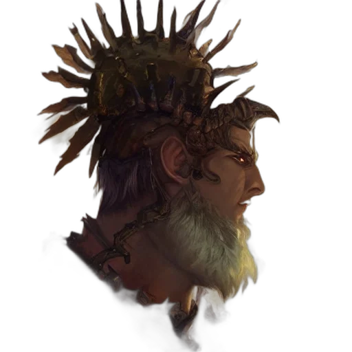 crown, face, hat, fantasy art transparent PNG cut-out