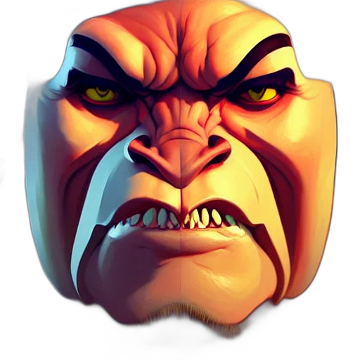 face, mask, concept art, 3d render, photorealistic, comic book art, icon, stylized transparent PNG cut-out
