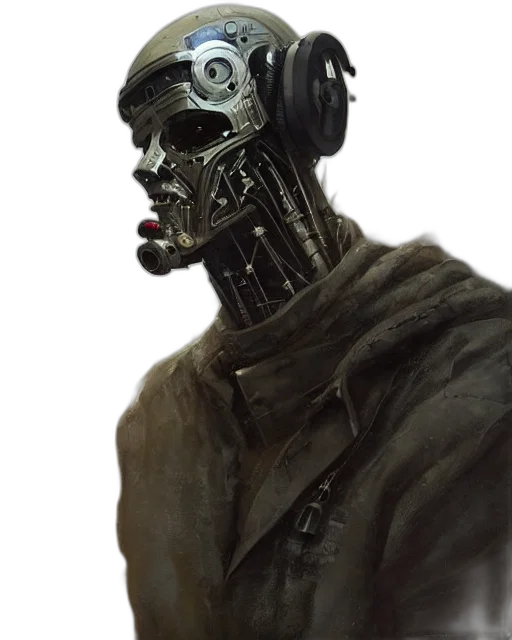 robot, mask, face, cyberpunk transparent PNG cut-out