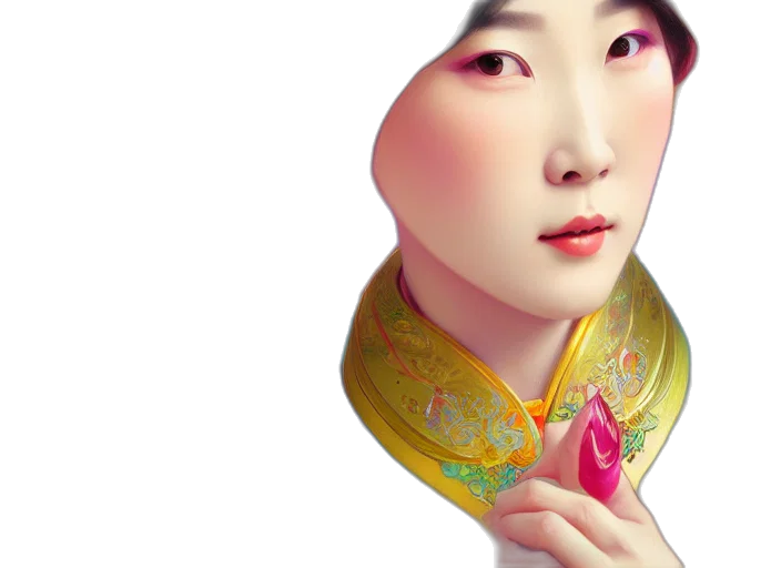 face, mask, jewelry, photorealistic transparent PNG cut-out