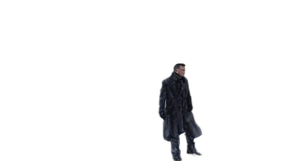 jacket, staff, weapon, robot transparent PNG cut-out