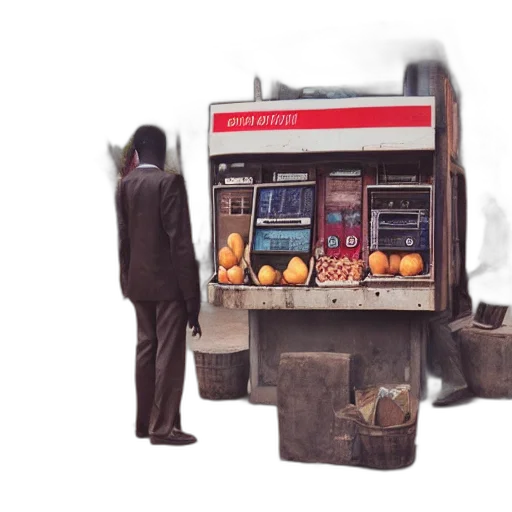 robot, food, concept art, cyberpunk transparent PNG cut-out