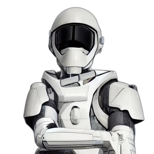 robot, staff, concept art, 3d render, comic book art, pixel art, monochrome, close transparent PNG cut-out