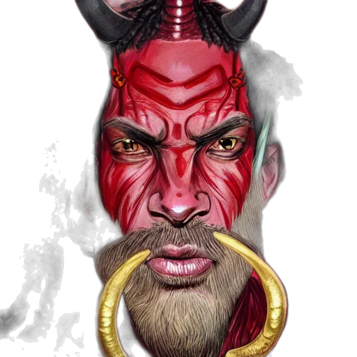 mask, dragon, face, staff, fantasy art, concept art, photorealistic, comic book art transparent PNG cut-out
