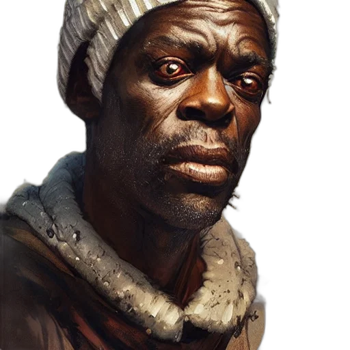 face, staff, hat, weapon transparent PNG cut-out