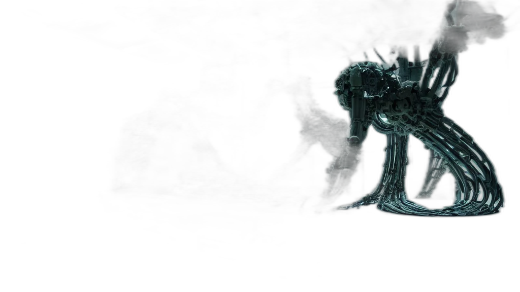 robot, dragon, sword, weapon transparent PNG cut-out