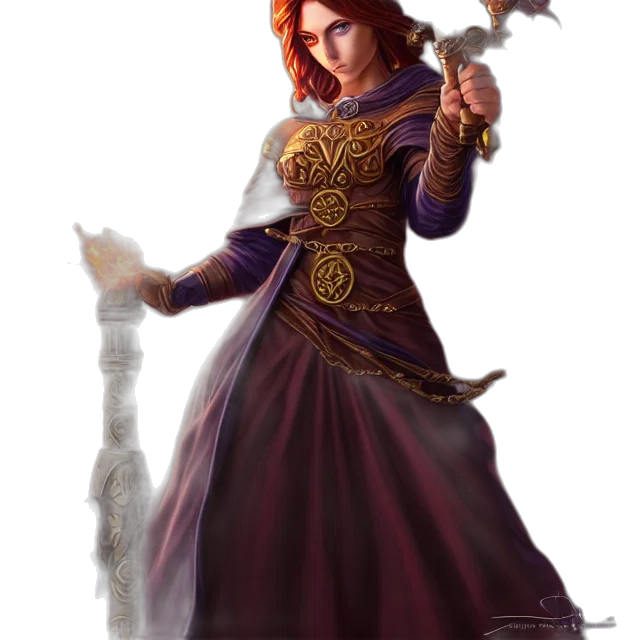 staff, sword, dress, dragon, fantasy art, concept art, pixel art, 3d render transparent PNG cut-out
