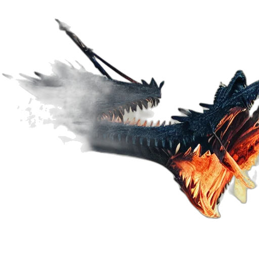 dragon, weapon, sword, creature transparent PNG cut-out
