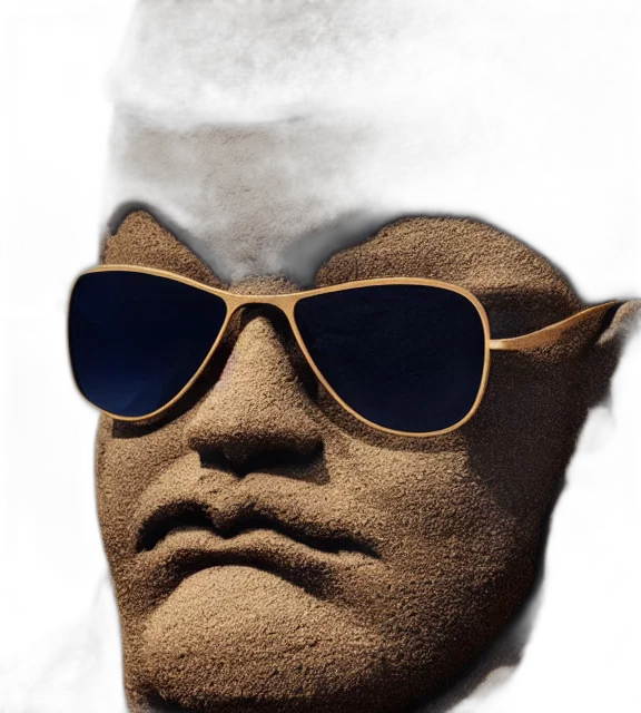 mask, face, staff, hat, 3d render, photorealistic, vaporwave, concept art transparent PNG cut-out