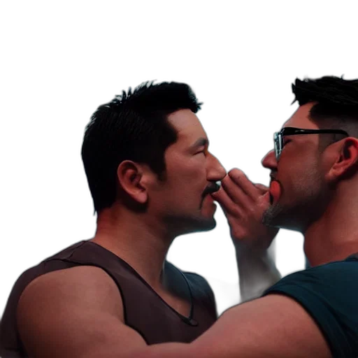 markiplier, kissing, buff, guy transparent PNG cut-out