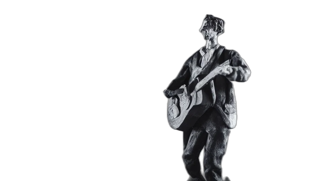 jacket, robot, 3d render, concept art, photorealistic, man, performing, stage transparent PNG cut-out