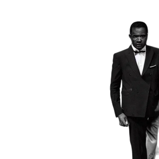 vintage, photo, black, man transparent PNG cut-out