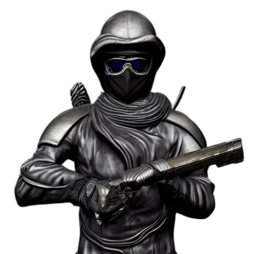 staff, mask, weapon, robot, concept art, comic book art, fantasy art, cyberpunk transparent PNG cut-out