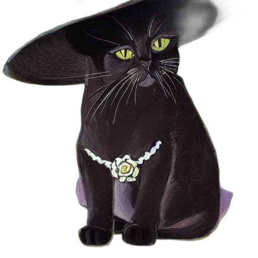 hat, staff, dress, 3d render transparent PNG cut-out