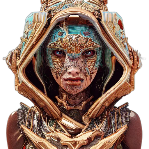mask, face, robot, creature, concept art, fantasy art, cyberpunk, 3d render transparent PNG cut-out