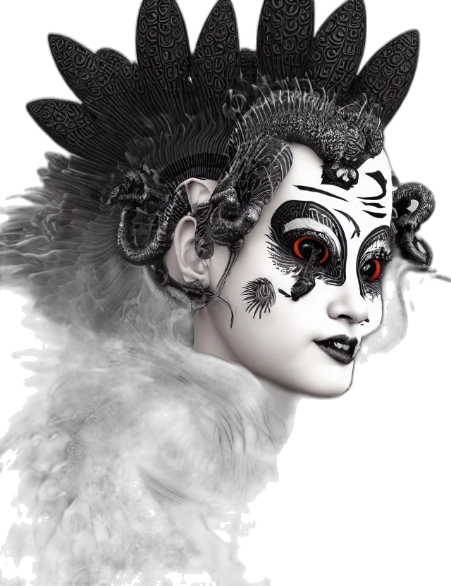 mask, face, creature, crown transparent PNG cut-out
