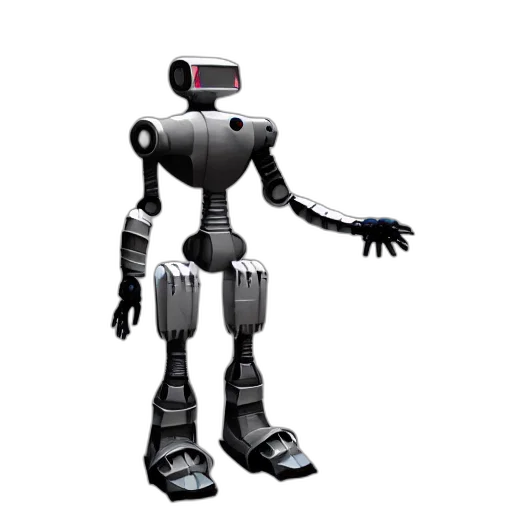 robot, staff, 3d render, concept art transparent PNG cut-out