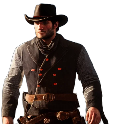jacket, staff, hat, weapon transparent PNG cut-out