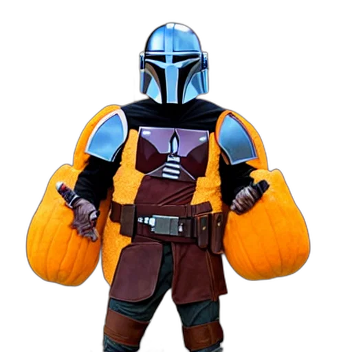 jacket, mask, robot, concept art, 3d render, mandalorian, large, stuffed transparent PNG cut-out