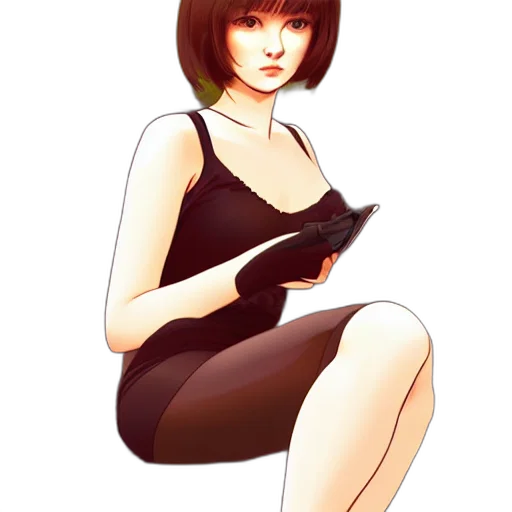 dress, staff, fantasy art, cartoon transparent PNG cut-out