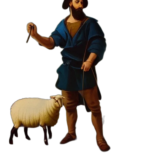 animal, staff, pixel art, concept art, fantasy art, oil painting, realistic, painting transparent PNG cut-out