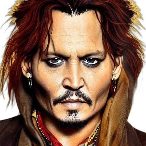 face, animal, photorealistic, fantasy art, comic book art, anime, johnny, depp transparent PNG cut-out