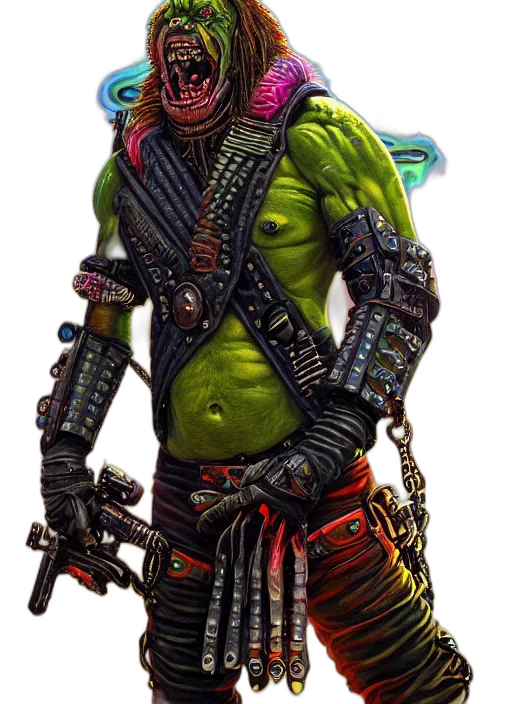 staff, weapon, jacket, cyberpunk transparent PNG cut-out