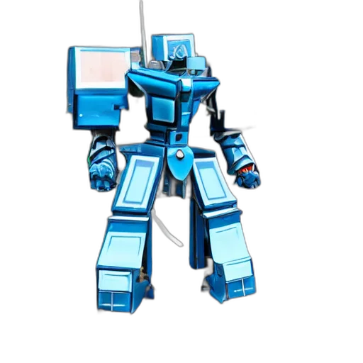 robot, weapon, staff, 3d render transparent PNG cut-out