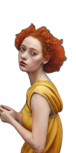 crown, hair, dress, face, photorealistic, fantasy art, oil painting, concept art transparent PNG cut-out