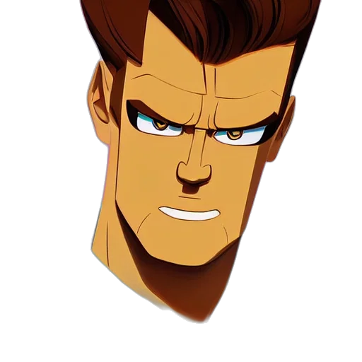 face, hair, staff, jacket transparent PNG cut-out