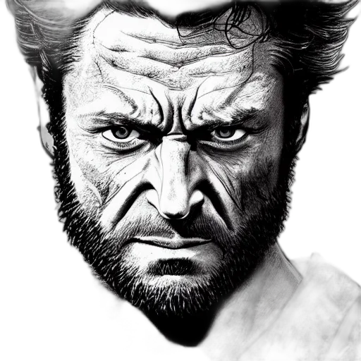 face, animal, pencil sketch, comic book art transparent PNG cut-out