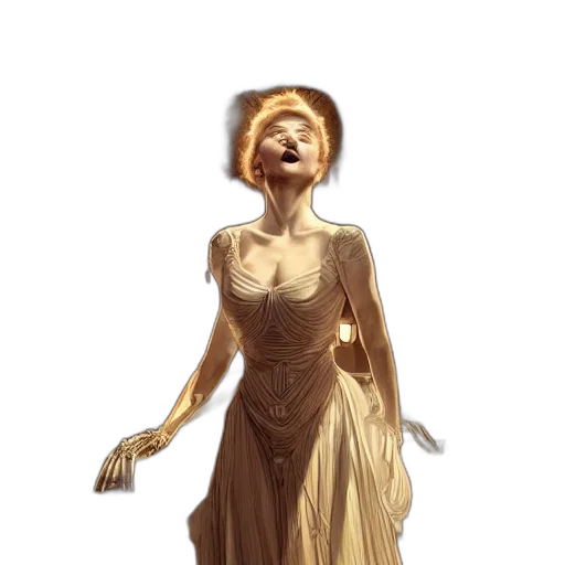 dress, face, mask, crown, concept art, fantasy art, photorealistic, 3d render transparent PNG cut-out