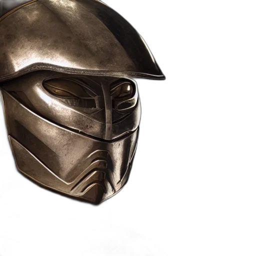 mask, face, weapon, 3d render, concept art, photorealistic, fantasy art, realistic transparent PNG cut-out