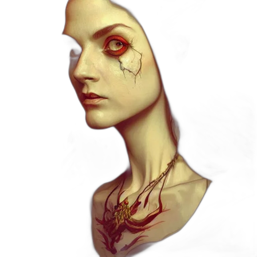 face, mask, jewelry, crown, fantasy art, concept art, photorealistic, comic book art transparent PNG cut-out