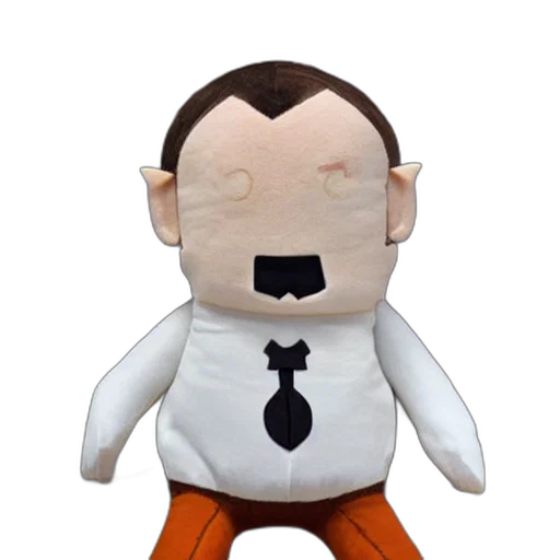 staff, 3d render, cartoon, concept art, hitler, plushie transparent PNG cut-out