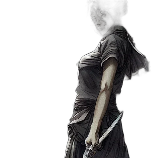 mask, dress, face, staff, concept art, fantasy art, comic book art, photorealistic transparent PNG cut-out