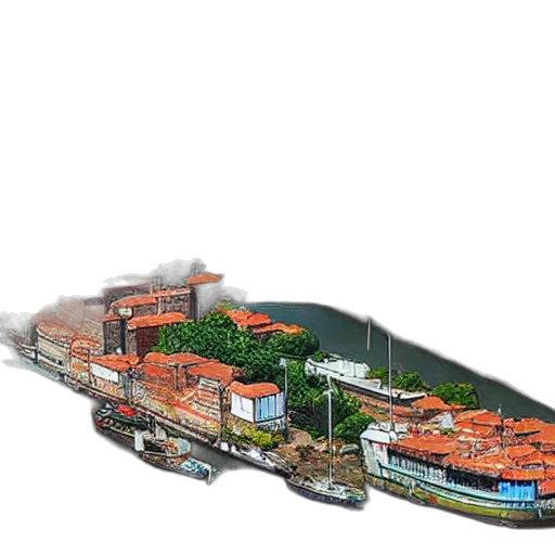 3d render, concept art, photorealistic, city street, city, porto, alegre, detailed transparent PNG cut-out