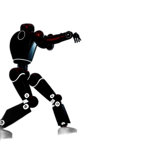 robot, 3d render, concept art, pixel art, cartoon, two, subject, composition transparent PNG cut-out