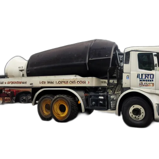 3d render, photorealistic, london, machinery, cement, truck transparent PNG cut-out