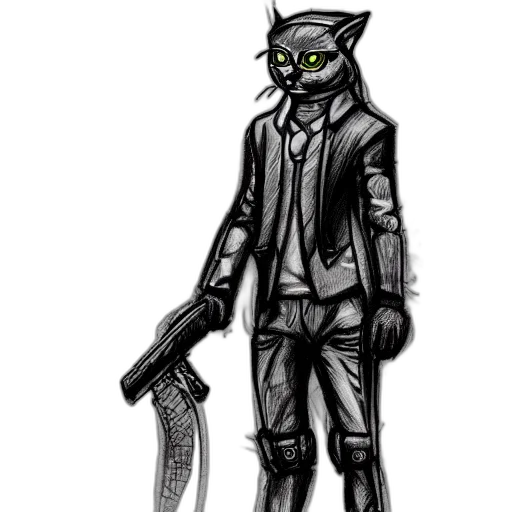 staff, concept art, cyberpunk, comic book art transparent PNG cut-out