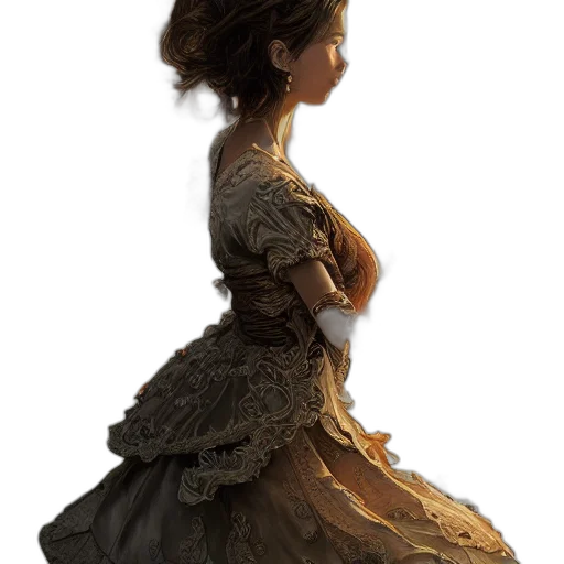 dress, crown, hair, face transparent PNG cut-out