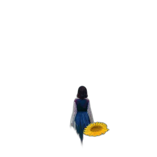 hat, umbrella, dress, hair, pixel art, concept art, 3d render, fantasy art transparent PNG cut-out