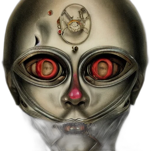 mask, robot, face, creature transparent PNG cut-out